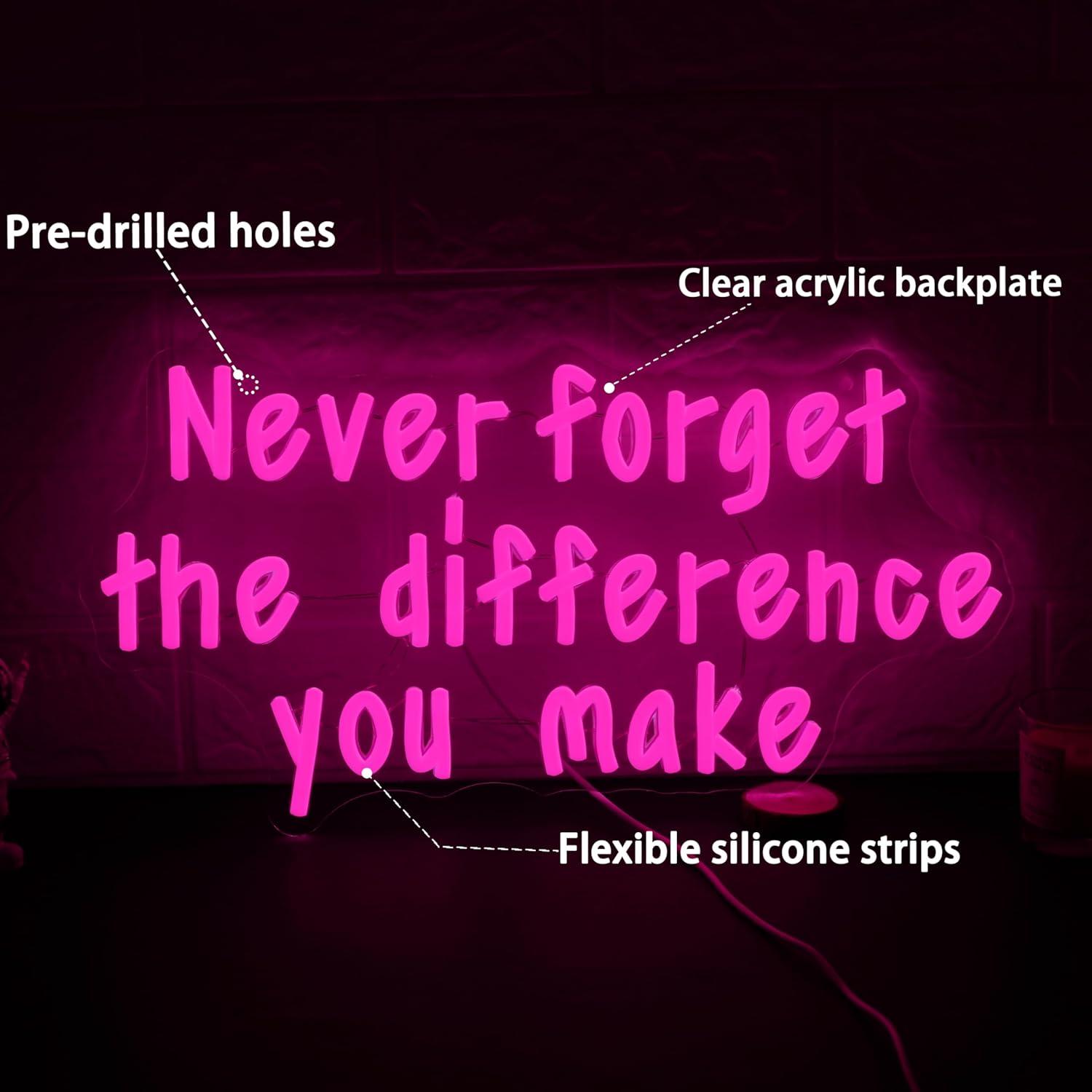 Never Forget The Difference Yo - Neon Sign Party incelemesi ve fiyatı