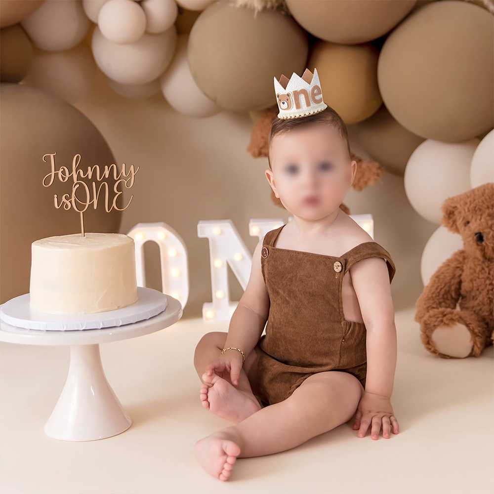 Cute Bear Kids 1st Birthday Ha - Party Hat Cone incelemesi ve fiyatı