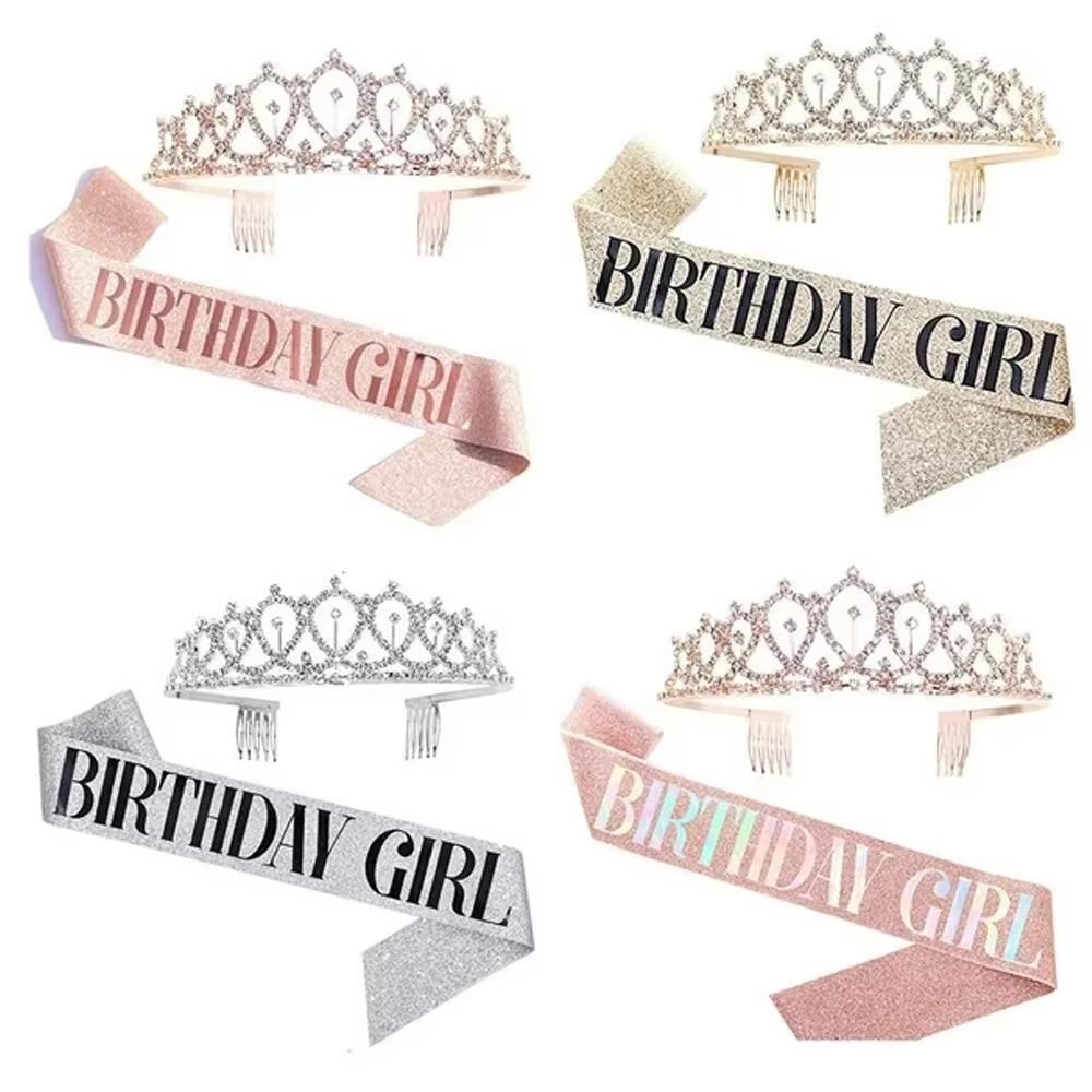 2Pcs/Set New Glitter Birthday  - Birthday Sash Glitter incelemesi ve fiyatı