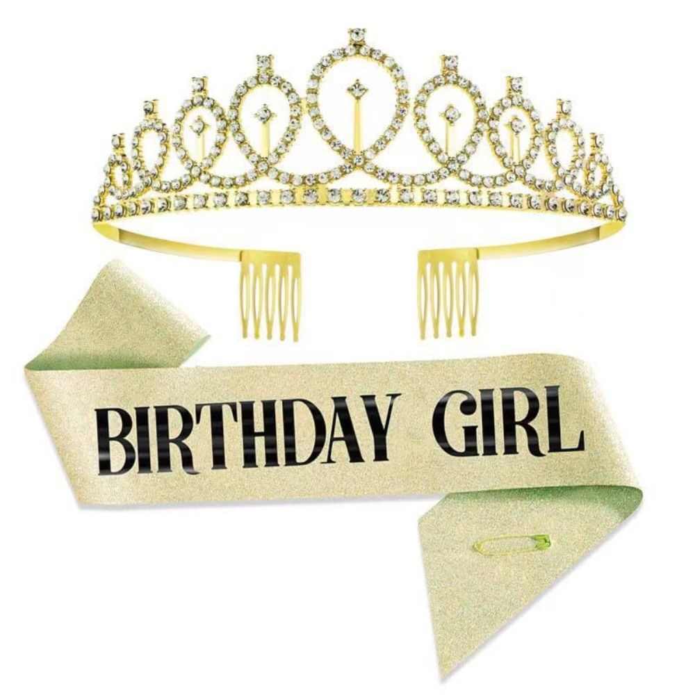 2Pcs/Set New Glitter Birthday  - Birthday Sash Glitter incelemesi ve fiyatı