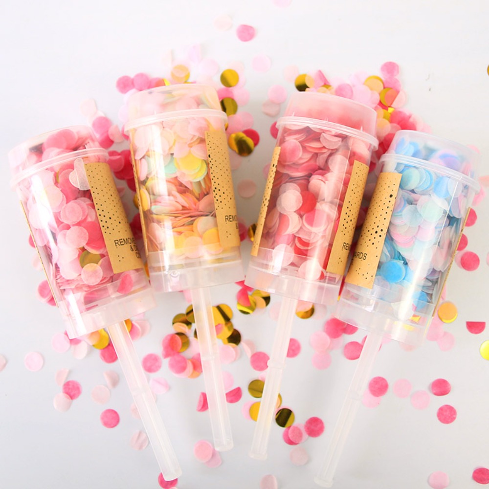 1Pcs Round Push Up Confetti Po - Confetti Cannon Tube incelemesi ve fiyatı