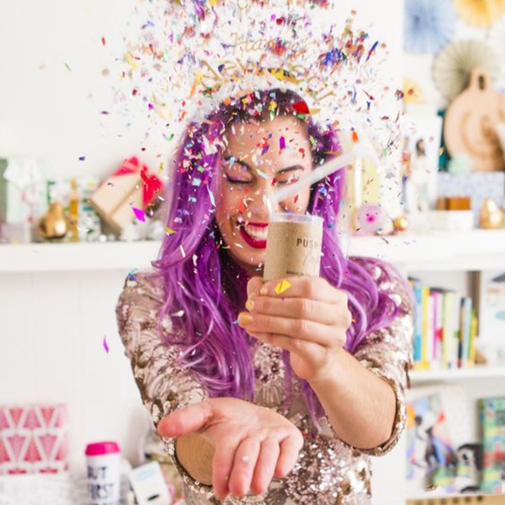 1Pcs Round Push Up Confetti Po - Confetti Cannon Tube incelemesi ve fiyatı