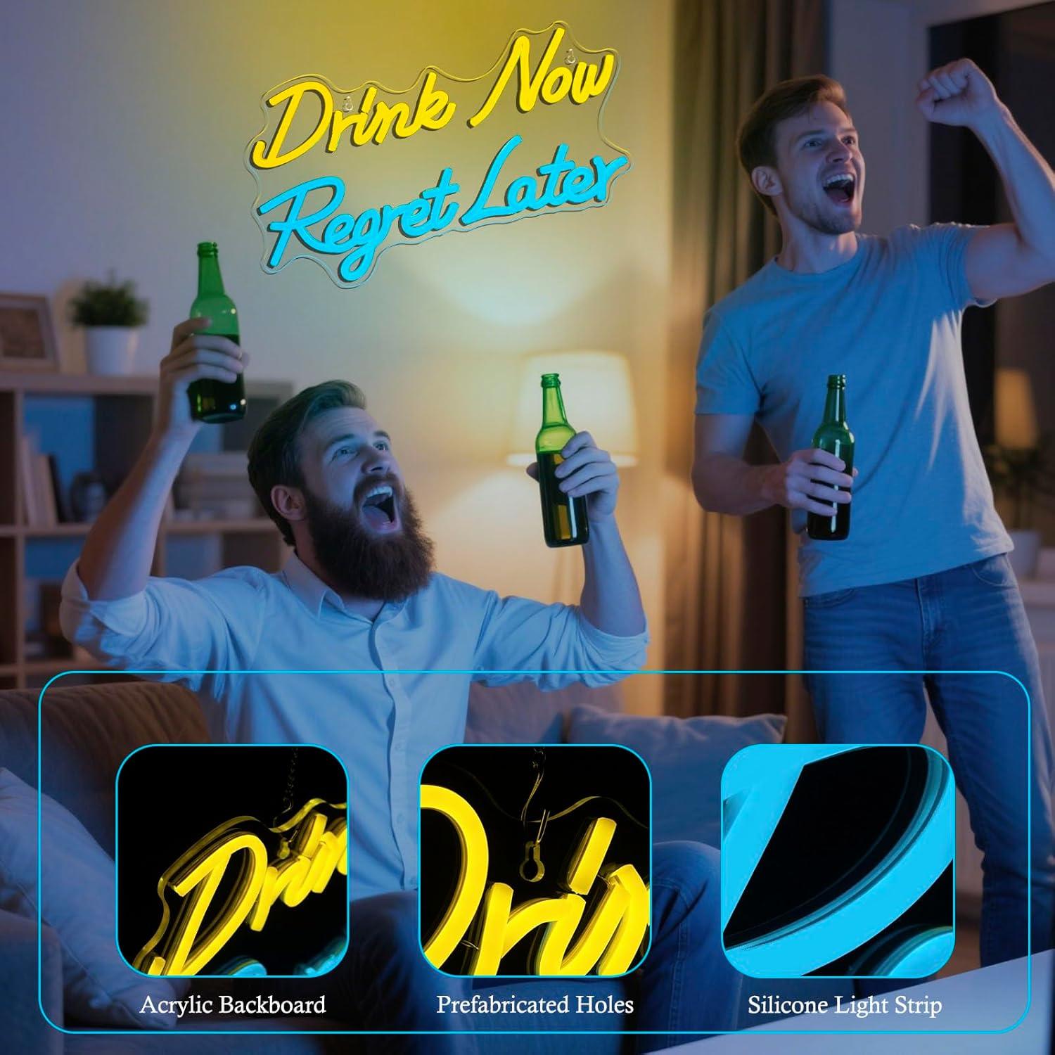 Beer Neon Sign Drink Now Regre - Neon Sign Party incelemesi ve fiyatı