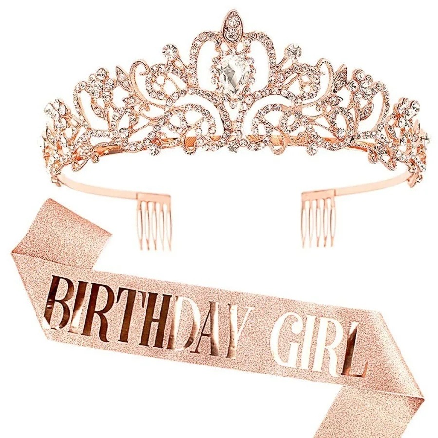2Pcs Set Rhinestone Crystal Cr - Birthday Sash Glitter incelemesi ve fiyatı