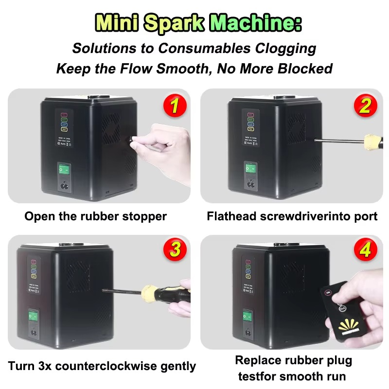 4PACK 350W Mini Cold Spark Mac - Event Party Dj incelemesi ve fiyatı