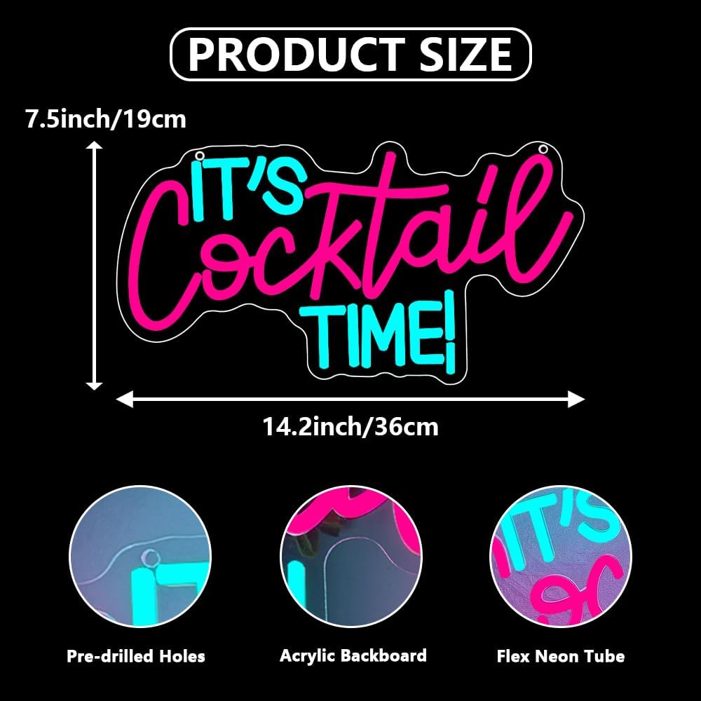 Cocktails Neon Sign USB Powere - Neon Sign Party incelemesi ve fiyatı