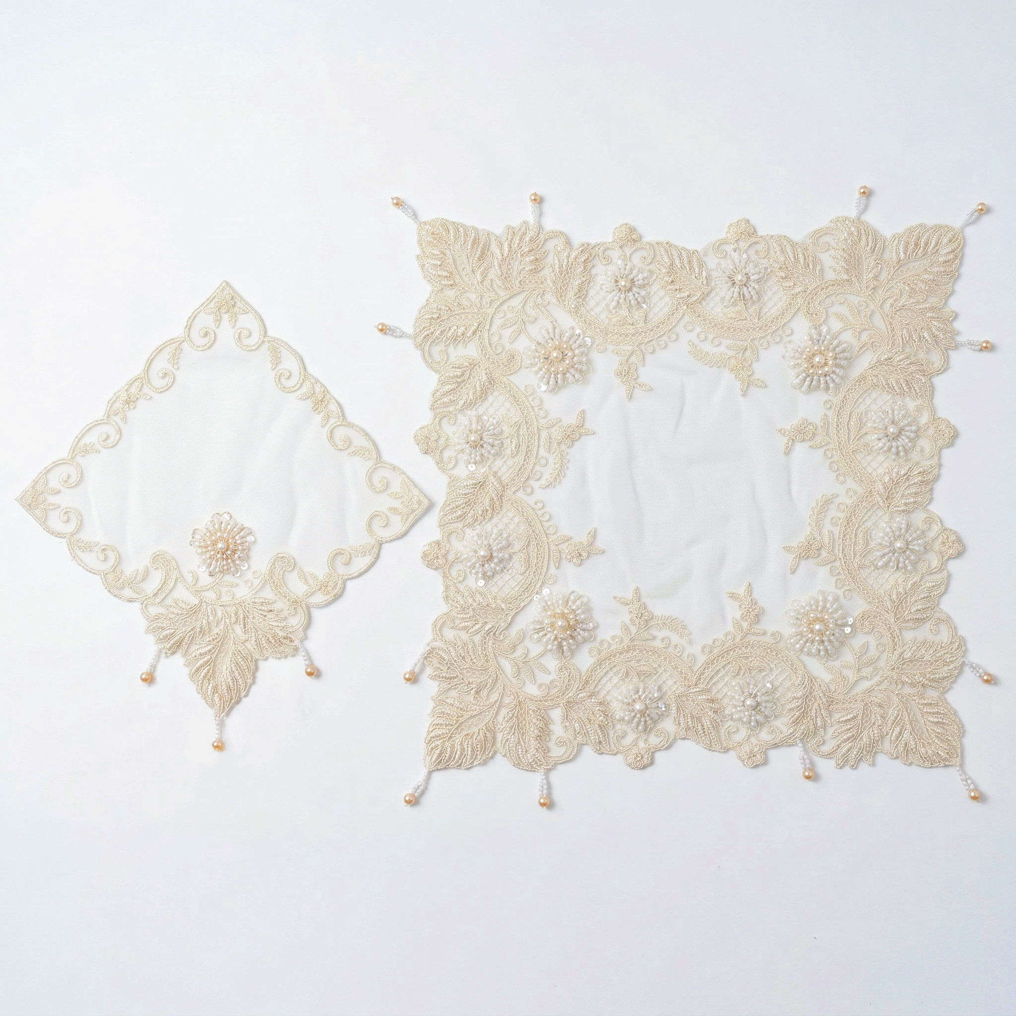 2pcs Leaf Shape Placemats Set  - Glitter Tablecloth incelemesi ve fiyatı