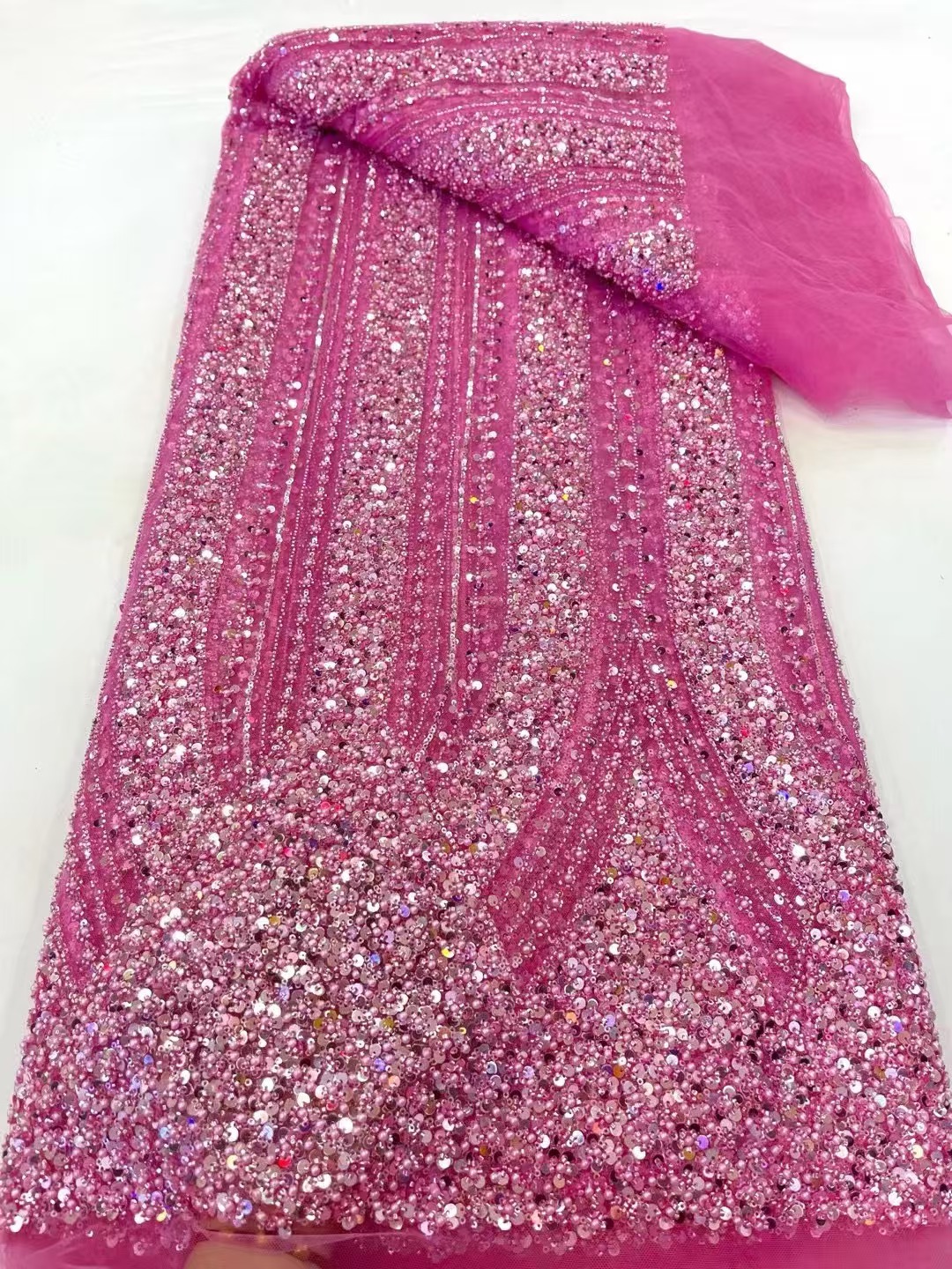 1 Yard Luxury african fabric f - Glitter Tablecloth incelemesi ve fiyatı