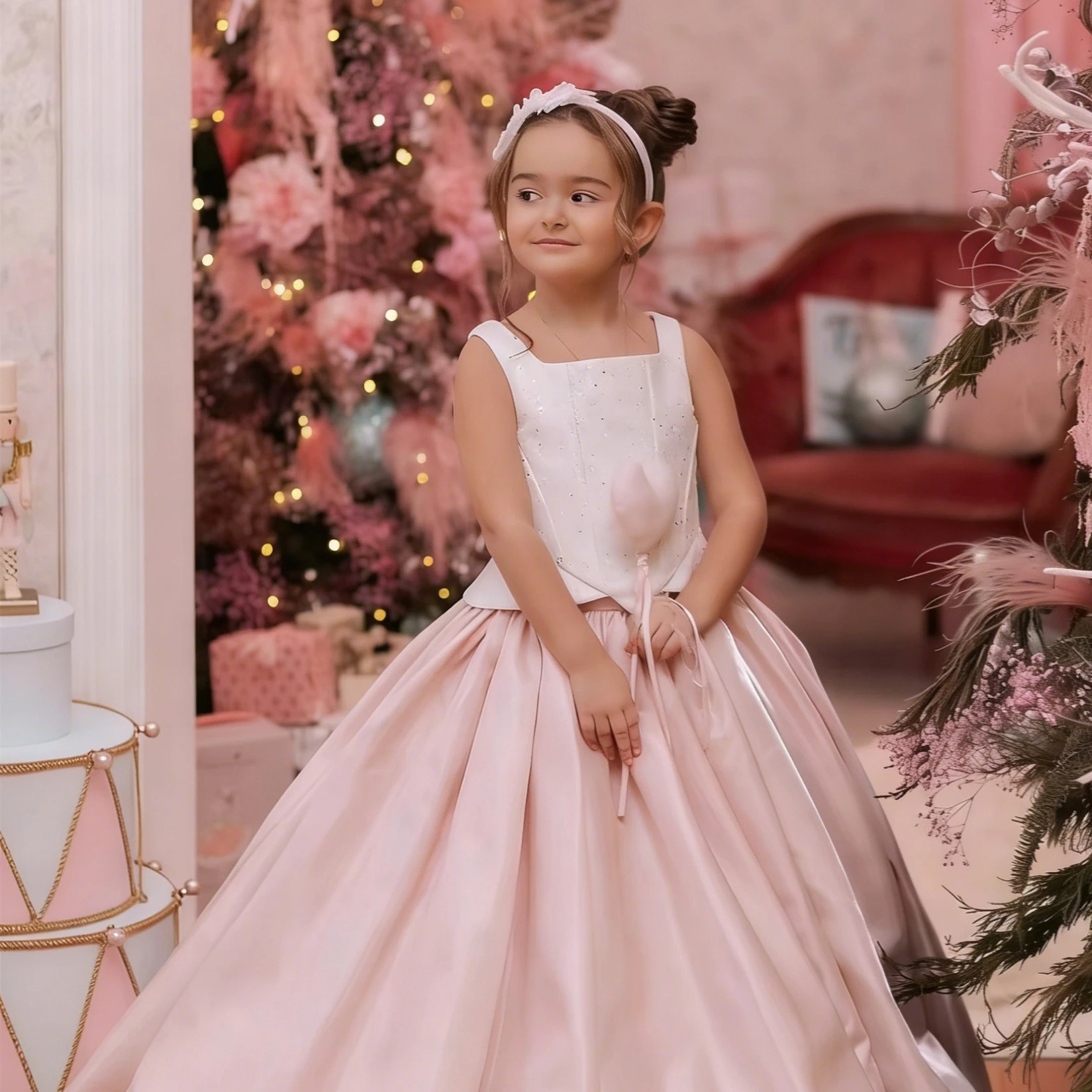 Customized Flower Girl Dress F - Birthday Sash Glitter incelemesi ve fiyatı