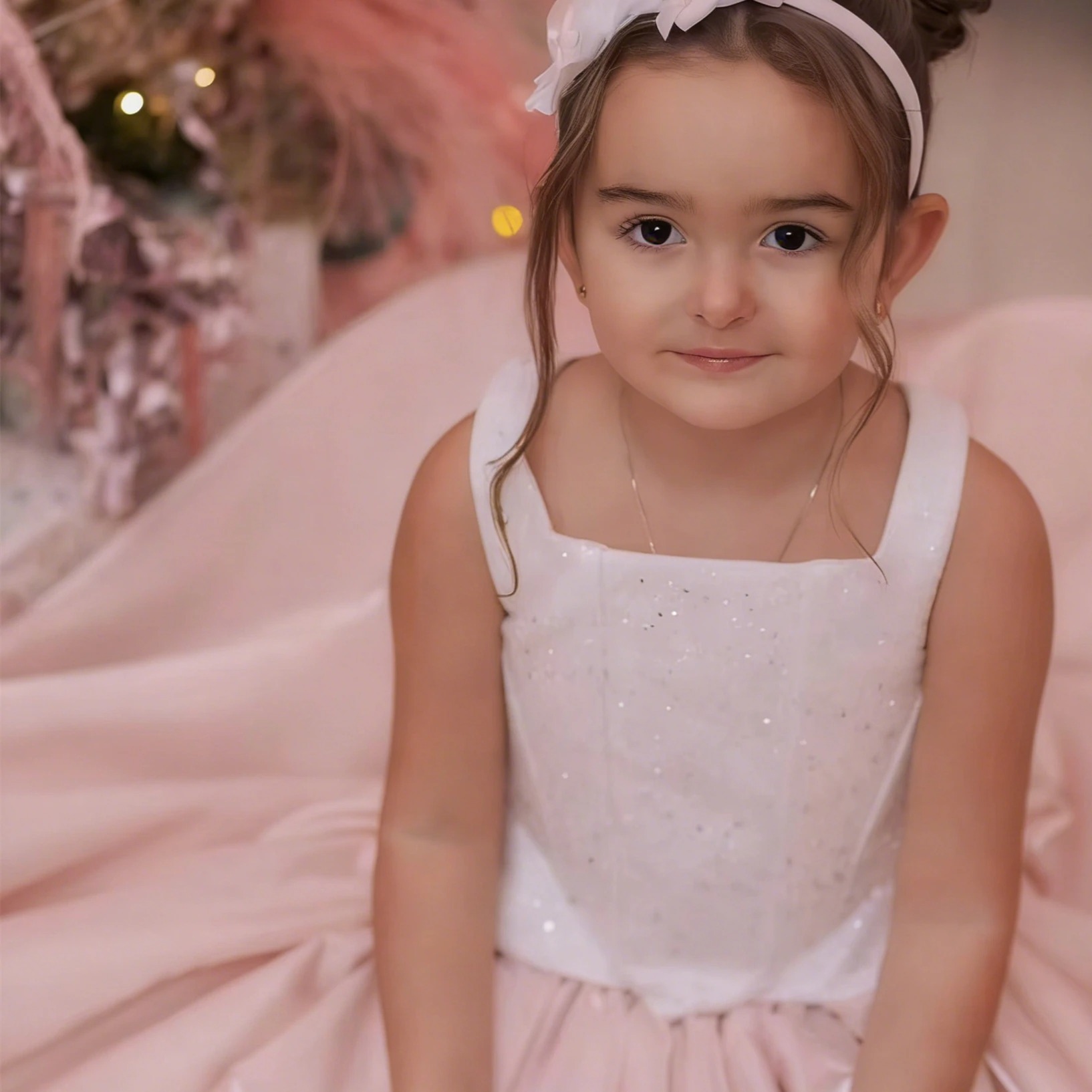 Customized Flower Girl Dress F - Birthday Sash Glitter incelemesi ve fiyatı
