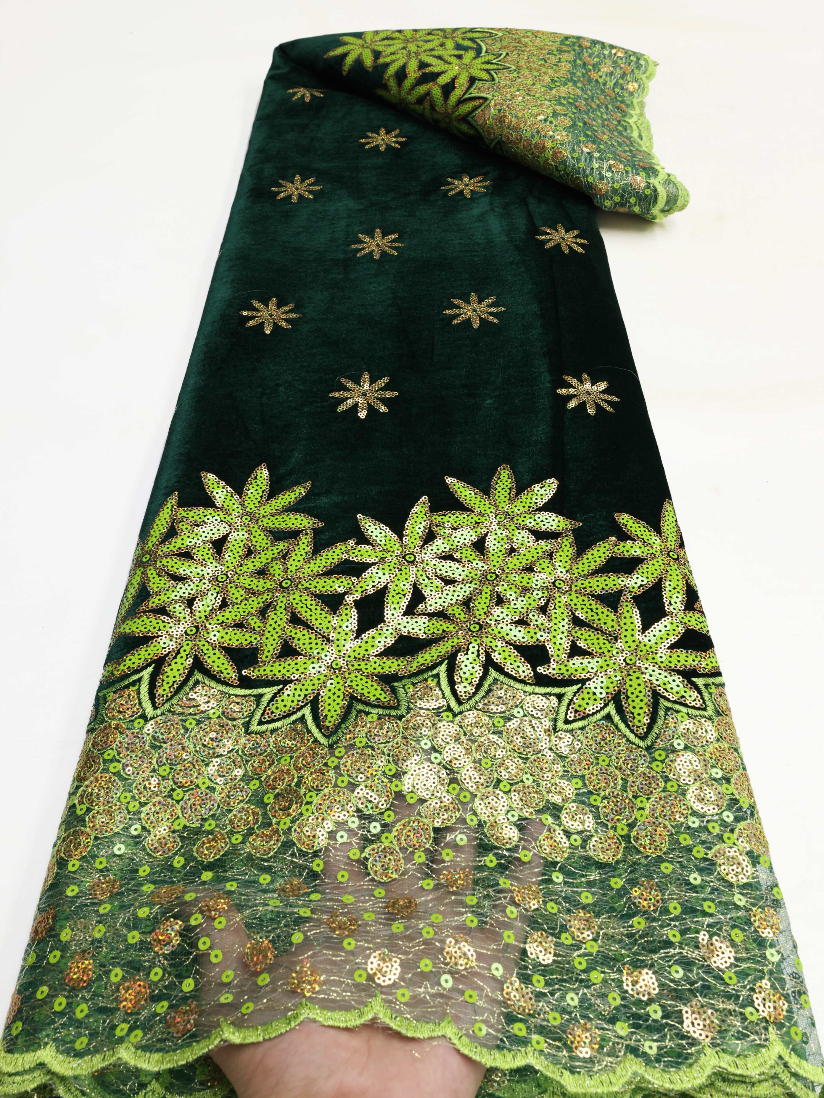 African velvet Lace Fabric Lat - Glitter Tablecloth incelemesi ve fiyatı