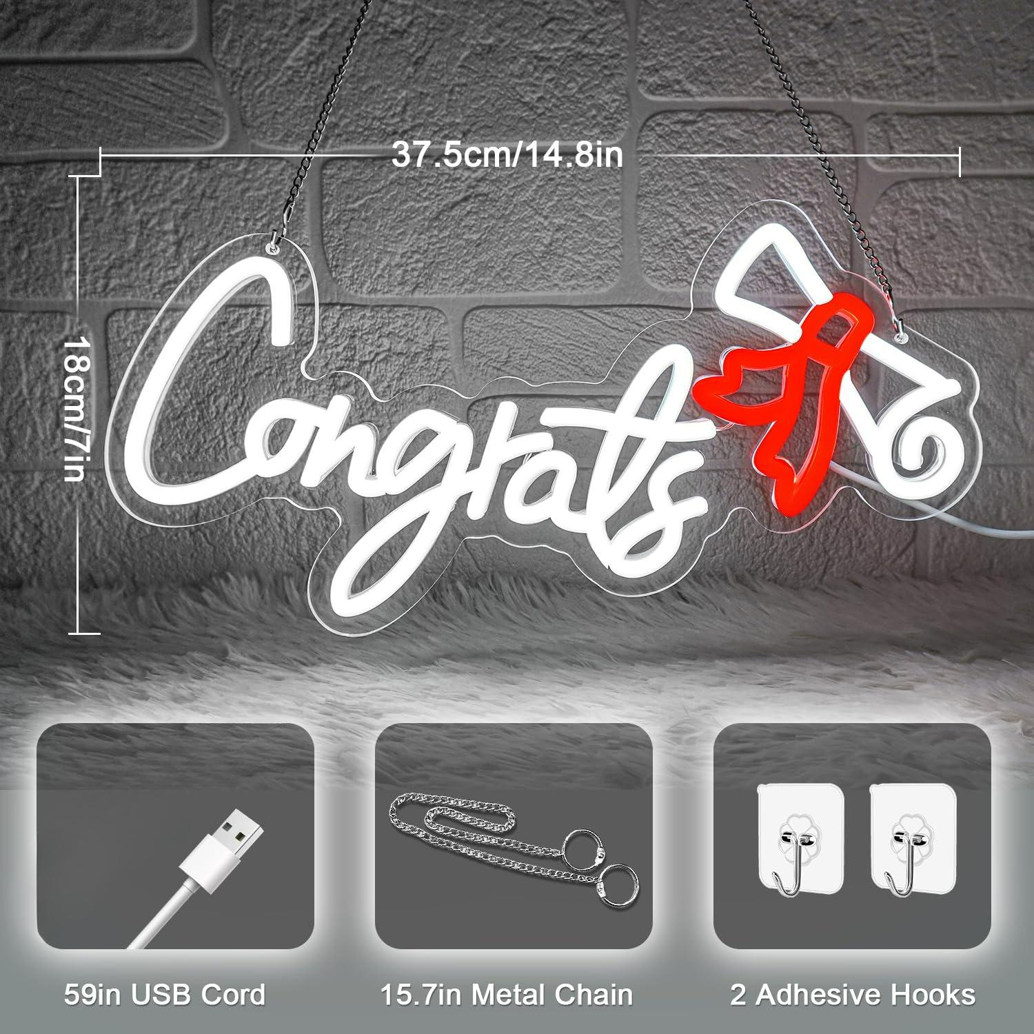 Congrats Graduation Neon Sign  - Neon Sign Party incelemesi ve fiyatı