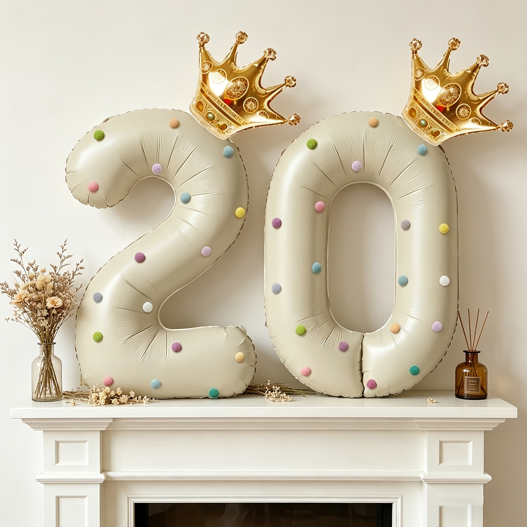 Large 40inch Cream-Colored Num - Party Event Supply Store incelemesi ve fiyatı