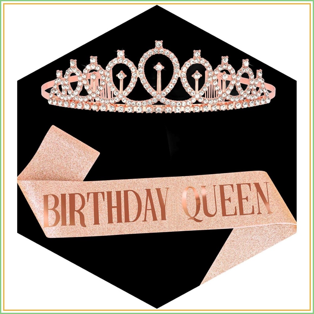 Rose Gold Birthday Queen Sash  - Birthday Sash Glitter incelemesi ve fiyatı