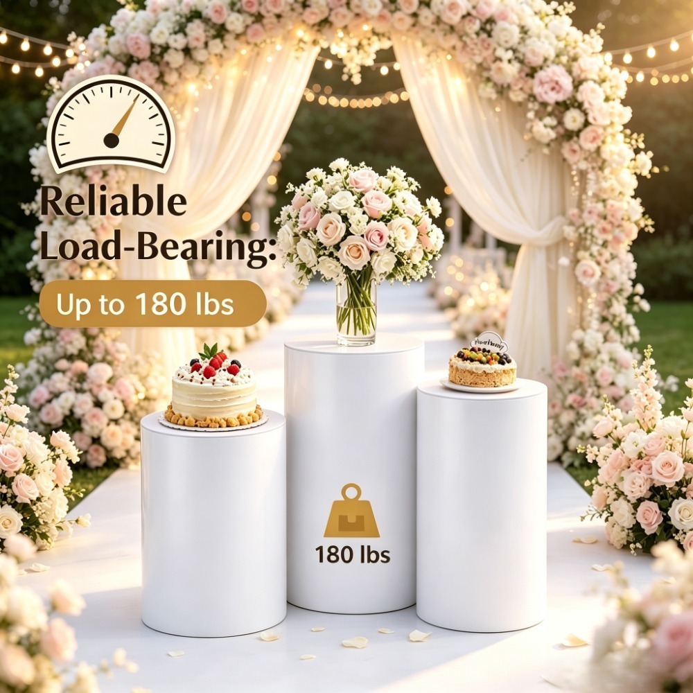 3/5Pcs White Cylinder Pedestal - Event Party incelemesi ve fiyatı