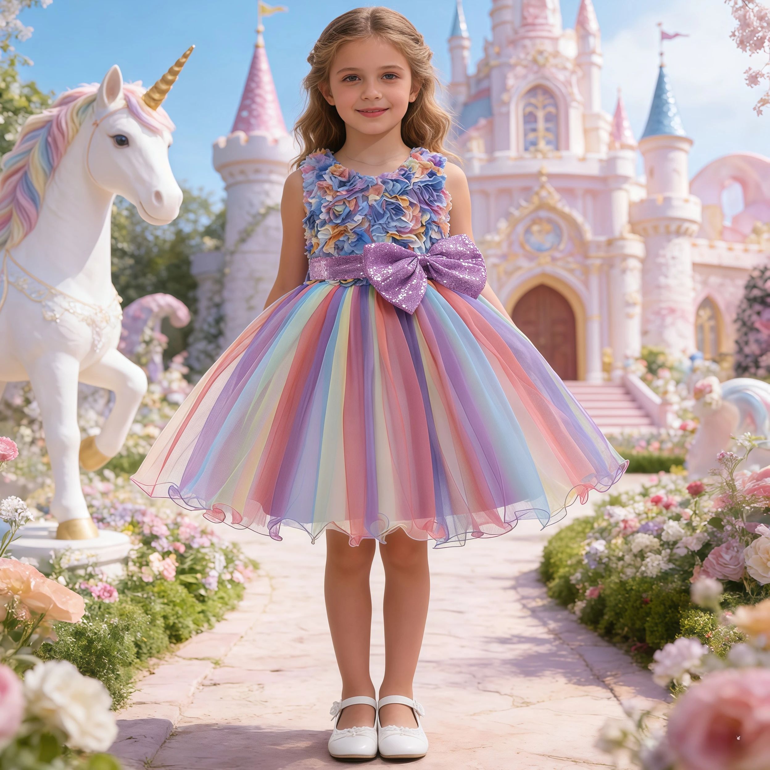 Girls Flower Sequins Tulle Rai - Glitter Tablecloth incelemesi ve fiyatı