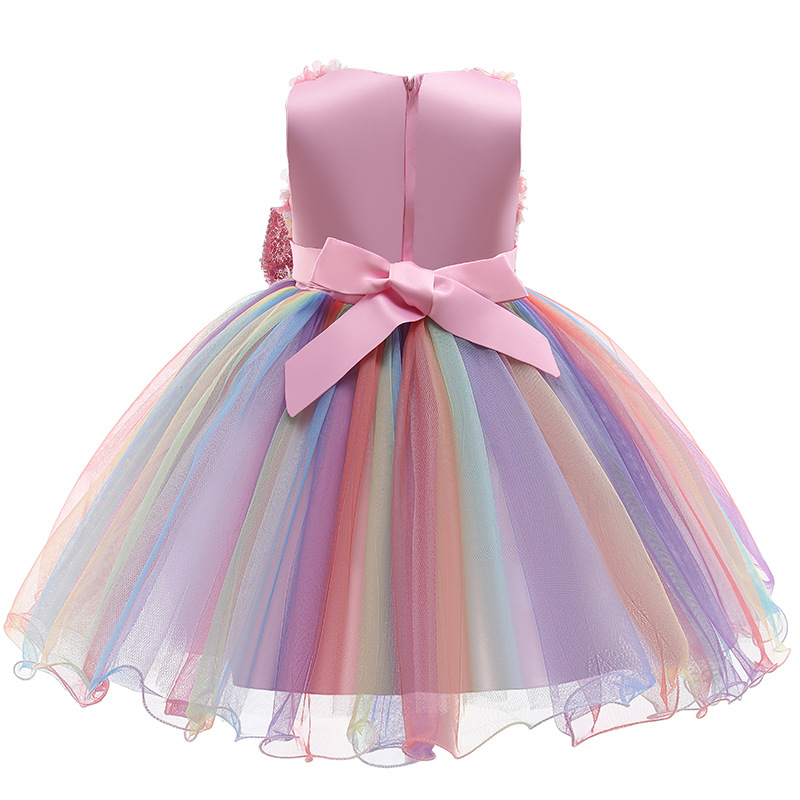Girls Flower Sequins Tulle Rai - Glitter Tablecloth incelemesi ve fiyatı