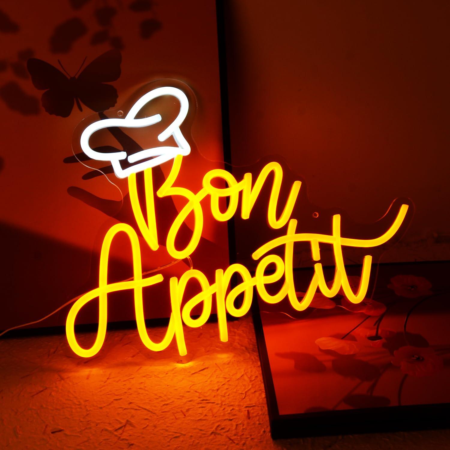 Bon Appetit Chef Hat Neon Sign - Neon Sign Party incelemesi ve fiyatı
