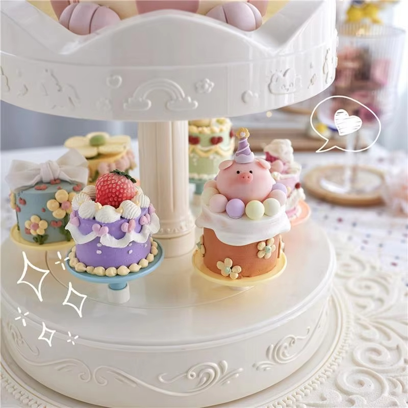 2-tier Automatic Rotating Cake - Cupcake Stand Tier incelemesi ve fiyatı