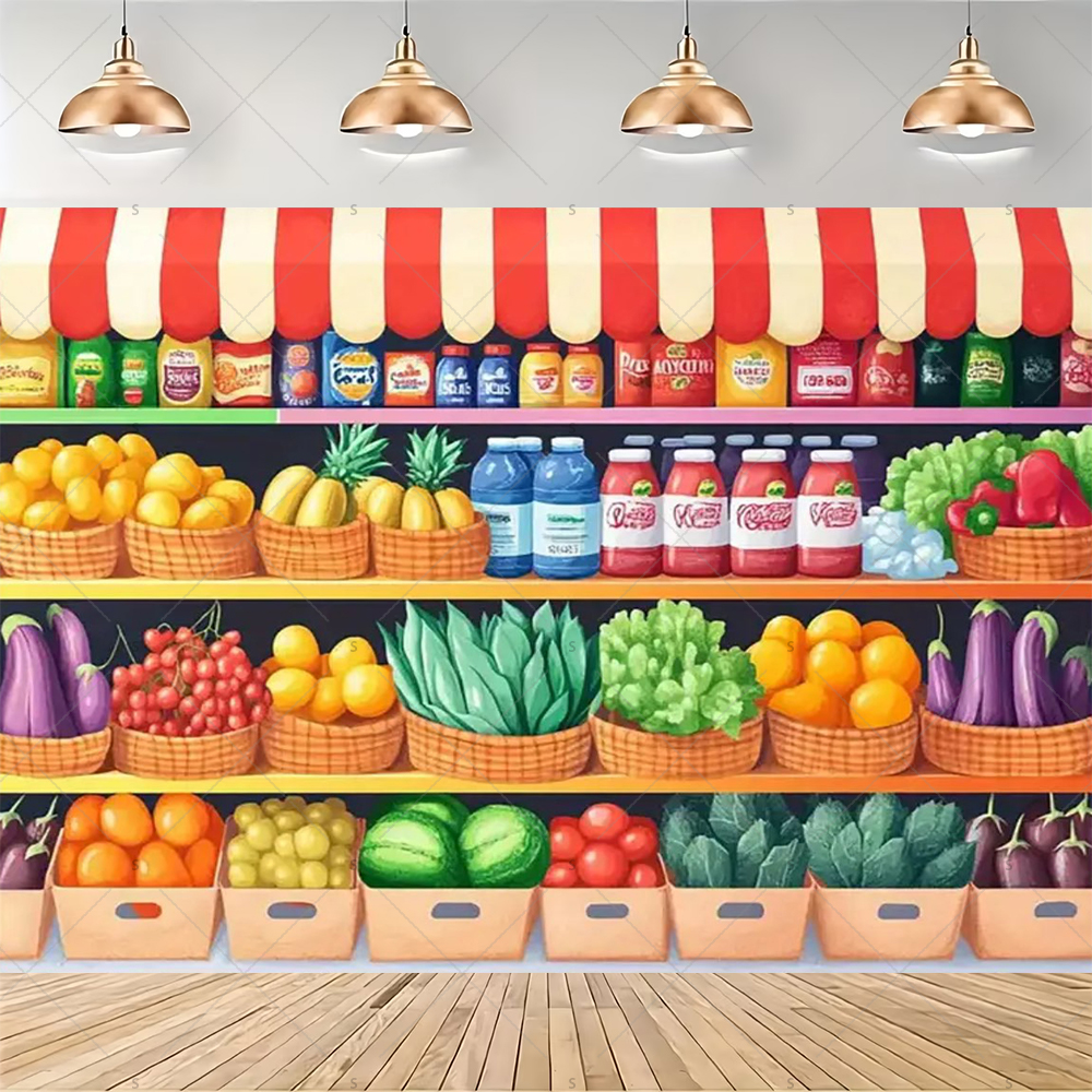 Colorful Supermarket Shelf Bac - Party Event Supply Store incelemesi ve fiyatı