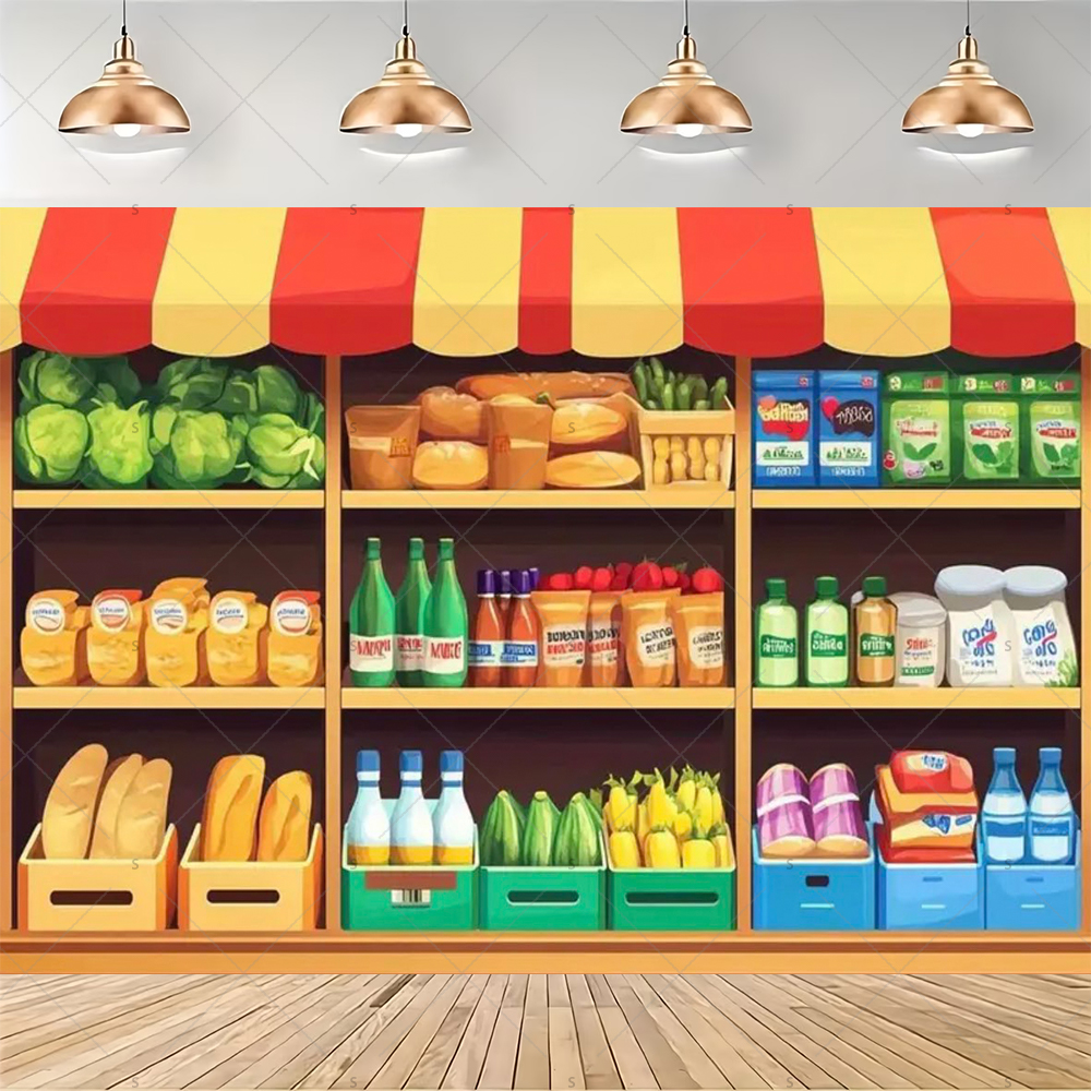 Colorful Supermarket Shelf Bac - Party Event Supply Store incelemesi ve fiyatı