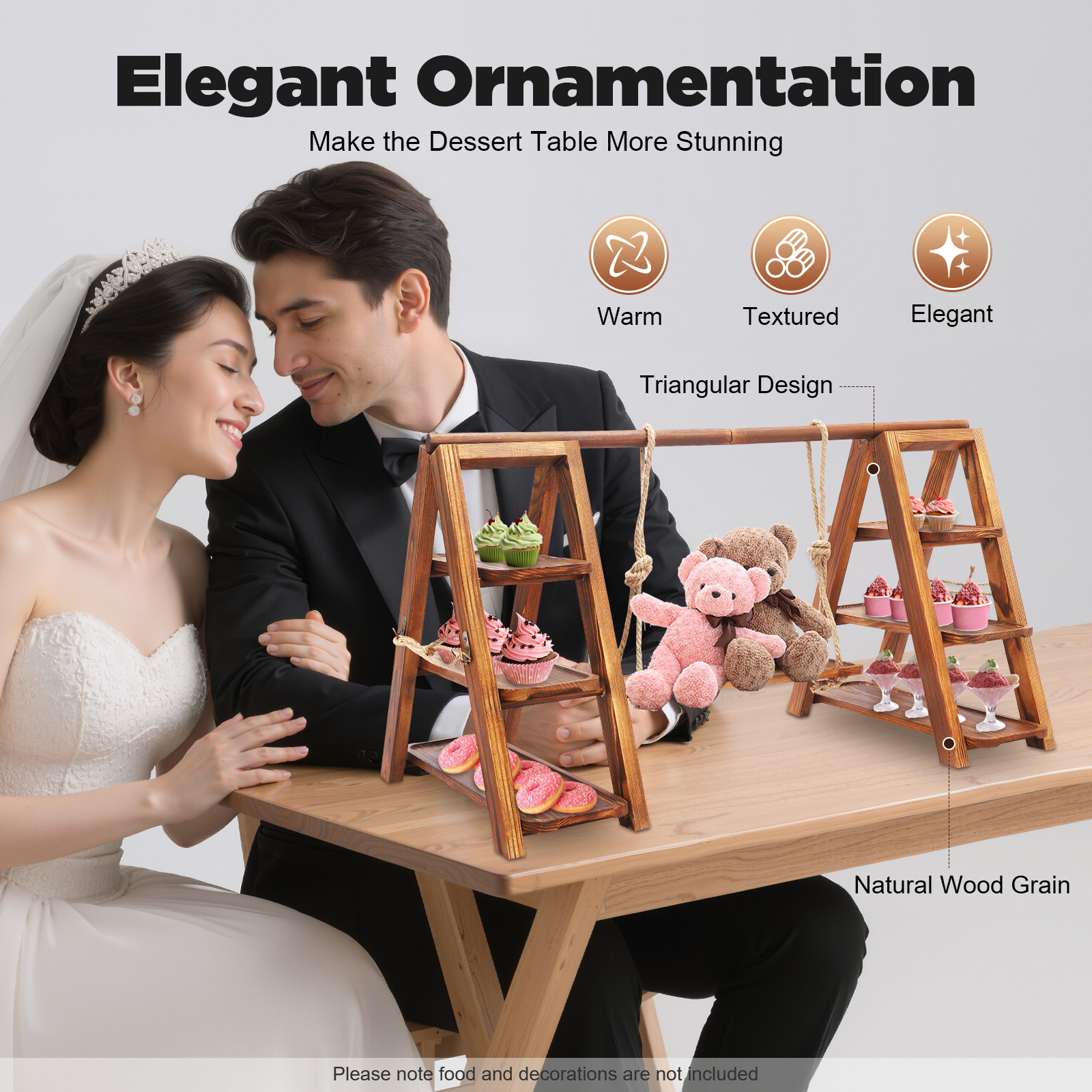 Wooden 3 Tier Cupcake Stand wi - Cupcake Stand Tier incelemesi ve fiyatı