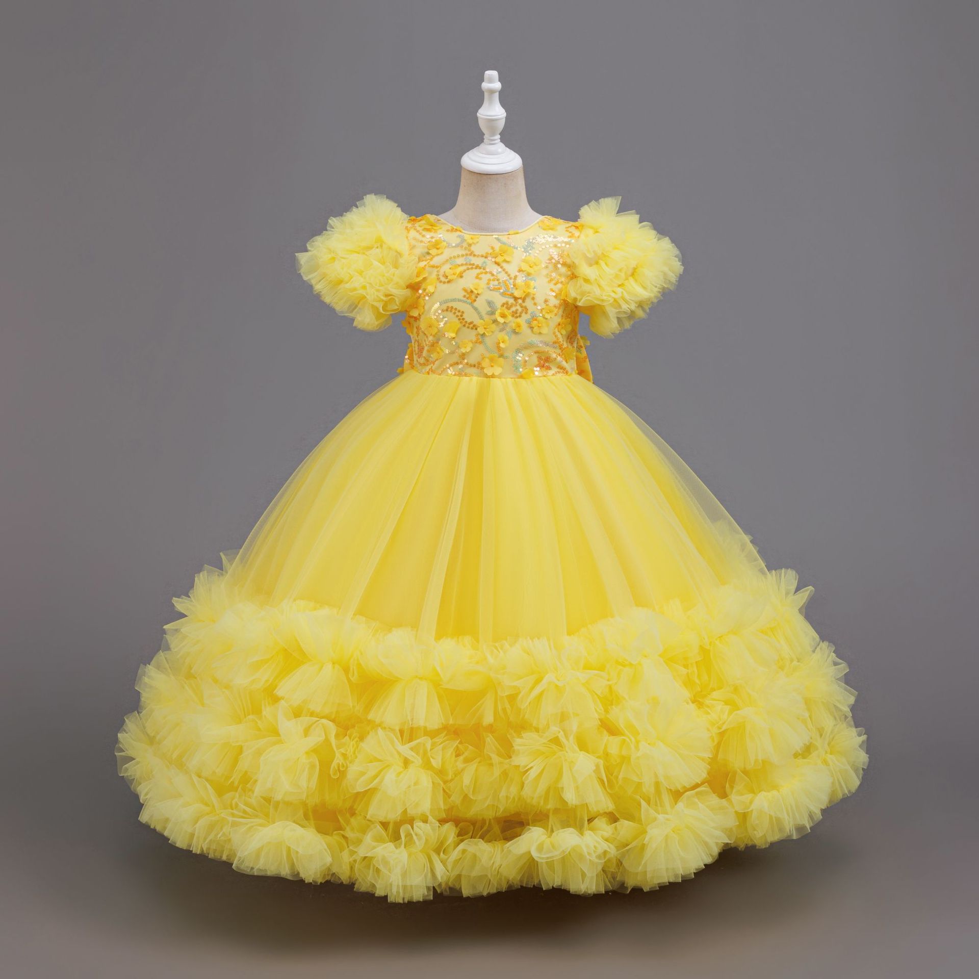 Girls Summer Yellow Sequin Wed - Glitter Tablecloth incelemesi ve fiyatı