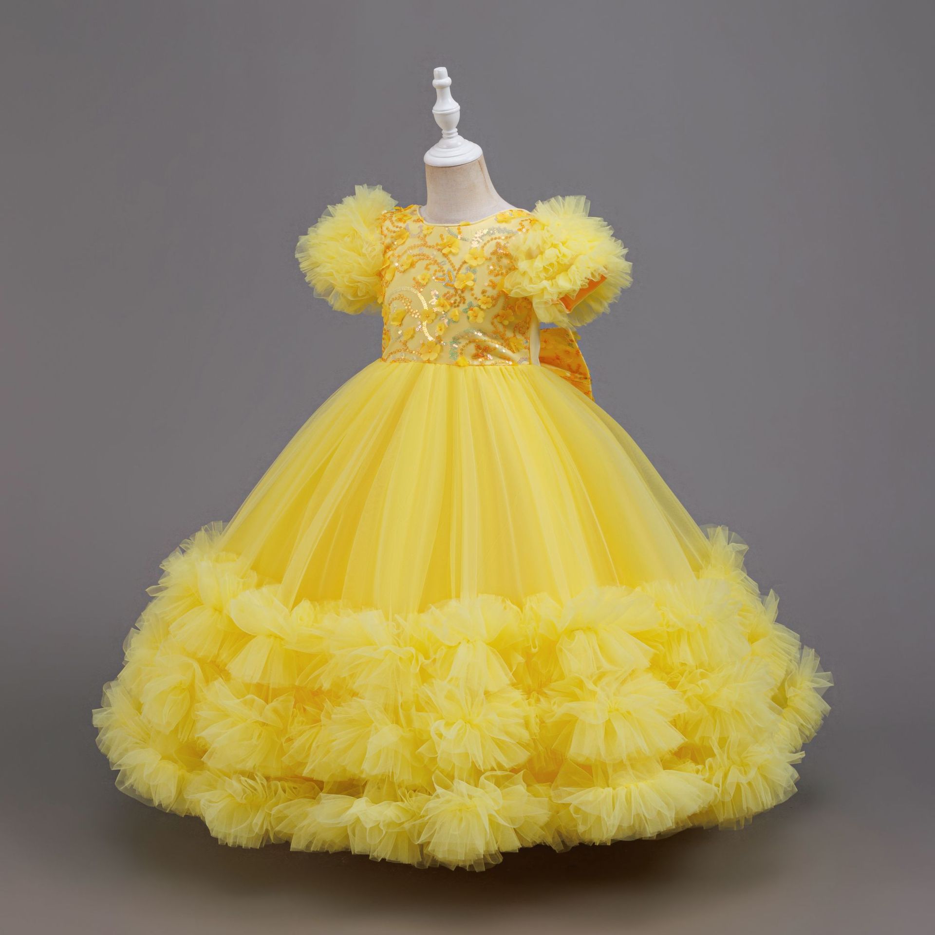 Girls Summer Yellow Sequin Wed - Glitter Tablecloth incelemesi ve fiyatı