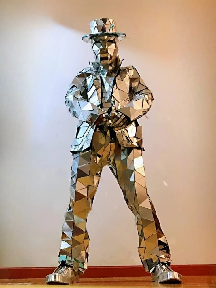 Mirror Man Costume Sliver glas - Event Party Dj incelemesi ve fiyatı
