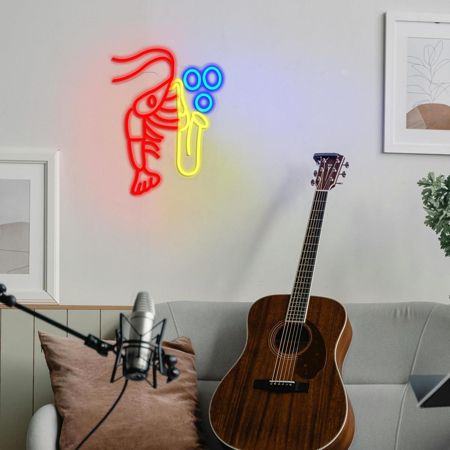 Lobster Saxophone Neon Sign Ja - Neon Sign Party incelemesi ve fiyatı
