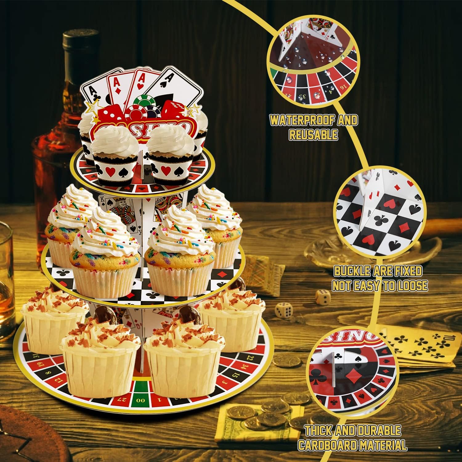 Casino Cupcake Stand 3 Tier fo - Cupcake Stand Tier incelemesi ve fiyatı