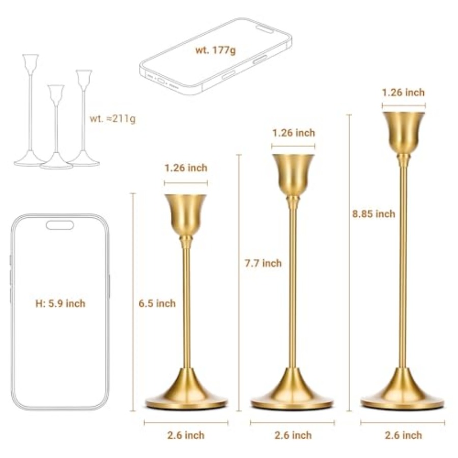 Taper Candle Stick Holder - 3P - Centerpiece Stick incelemesi ve fiyatı