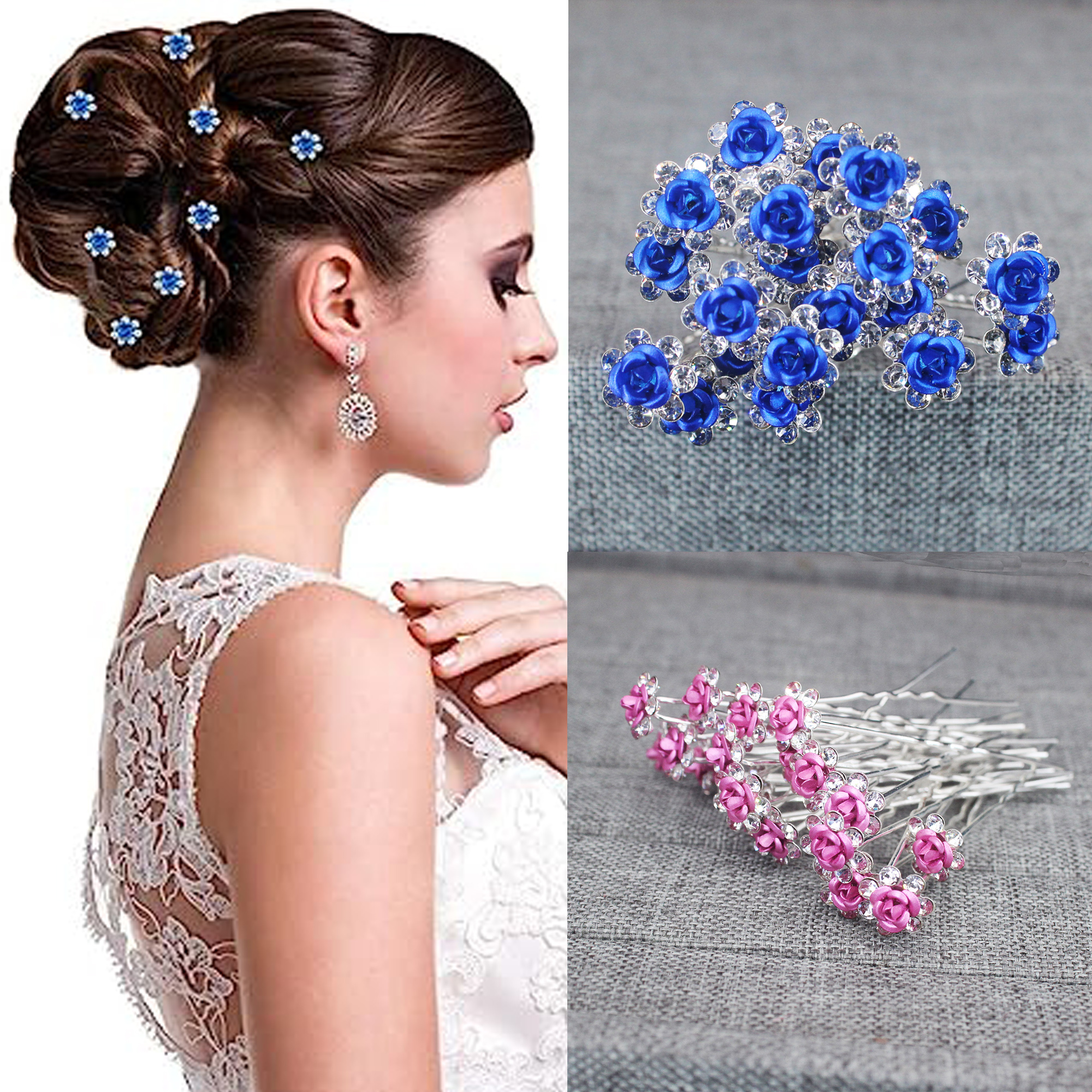 20PCS Rose Flower Rhinestone H - Event Suppliers incelemesi ve fiyatı