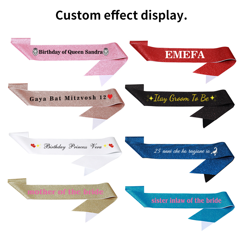Diy Custom Glitter Satin Sash  - Birthday Sash Glitter incelemesi ve fiyatı